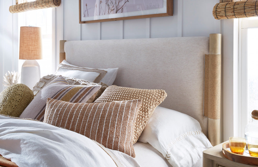 Salt Life Home - Sunset Cove Sanibel Brown Queen Panel Upholstered Bed - B5783-55 view 6