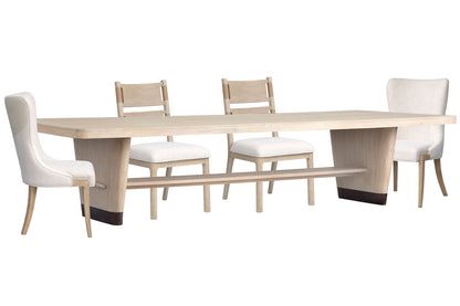 Salt Life Home - Sunset Cove Sanibel Brown Trestle Dining Table With 2 Side Chairs And 2 Host Chairs - D5783-21-KIT19 view 1