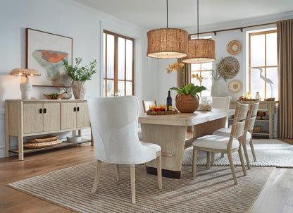 Salt Life Home - Sunset Cove Sanibel Brown Trestle Dining Table With 2 Side Chairs And 2 Host Chairs - D5783-21-KIT19 view 12