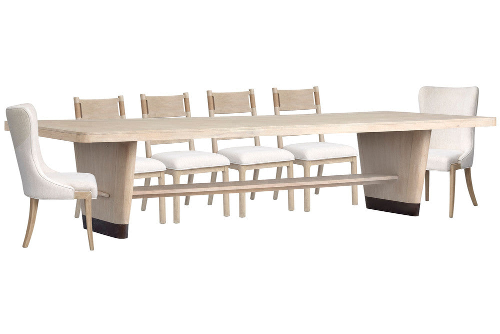 Salt Life Home - Sunset Cove Sanibel Brown Trestle Dining Table With 4 Side Chairs And 2 Host Chairs - D5783-21-KIT22 view 1