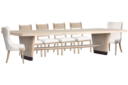 Salt Life Home - Sunset Cove Sanibel Brown Trestle Dining Table With 4 Side Chairs And 2 Host Chairs - D5783-21-KIT22 view 1