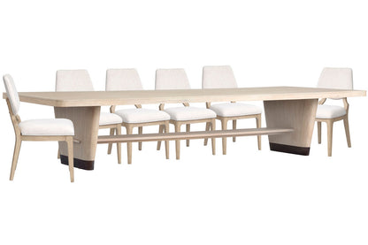 Salt Life Home - Sunset Cove Sanibel Brown Trestle Dining Table With 6 Upholstered Side Chairs - D5783-21-KIT13 view 1