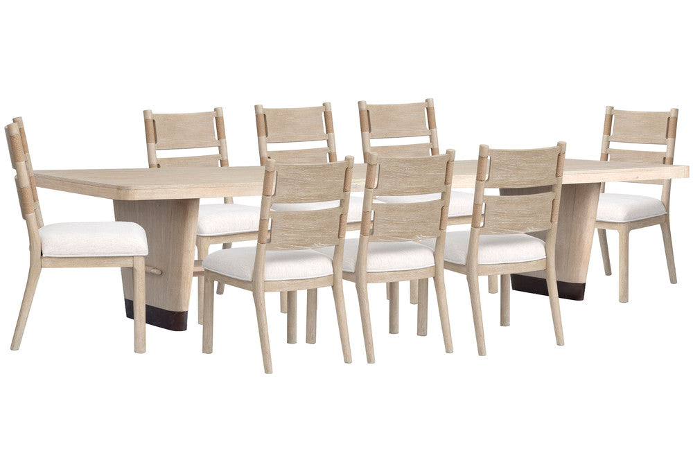 Salt Life Home - Sunset Cove Sanibel Brown Trestle Dining Table With 8 Side Chairs - D5783-21-KIT7 view 1