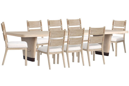 Salt Life Home - Sunset Cove Sanibel Brown Trestle Dining Table With 8 Side Chairs - D5783-21-KIT7 view 1