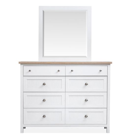 Salt Life Home - Windmill Harbour White Whisp And Sand Chesser With Portrait Mirror - B6313-3542 view 2