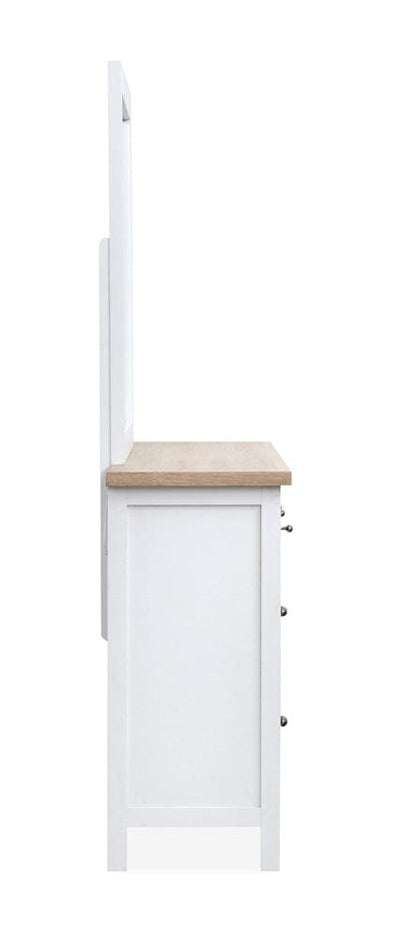Salt Life Home - Windmill Harbour White Whisp And Sand Double Drawer Dresser With Portrait Mirror - B6313-2242 view 3
