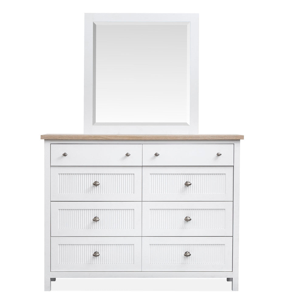 Salt Life Home - Windmill Harbour White Whisp And Sand King Panel Bed And Chesser With Portrait Mirror - B6313-64-KIT4 view 6