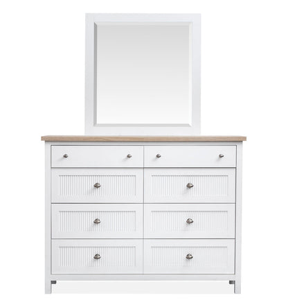 Salt Life Home - Windmill Harbour White Whisp And Sand King Panel Bed And Chesser With Portrait Mirror - B6313-64-KIT4 view 6