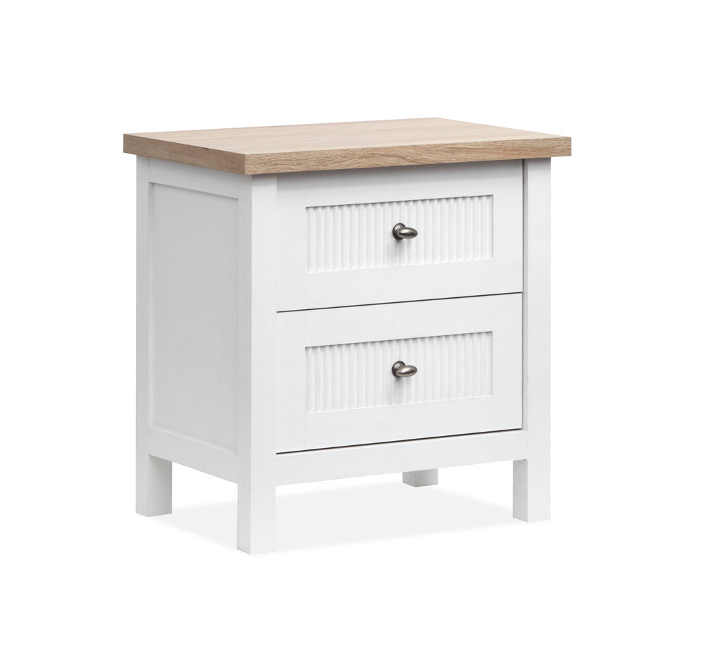 Salt Life Home - Windmill Harbour White Whisp And Sand King Panel Bed With 2 Nightstands - B6313-64-KIT2 view 5