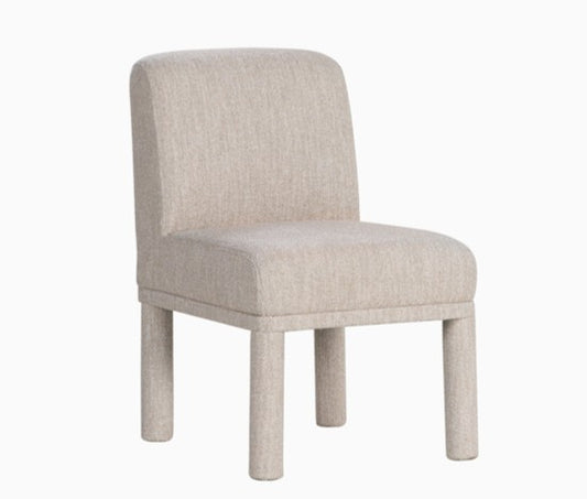 Salted Oak - Catalina Fully Upholstered Beige Dining Chair Polyester Fabric Modern Design - STO1202-CYC view 2