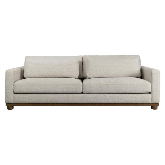 Salted Oak - Destin 98 Two Cushion Sofa Beige Upholstered Polyester Brown Wood, Modern - STO4601-CYC veiw 1
