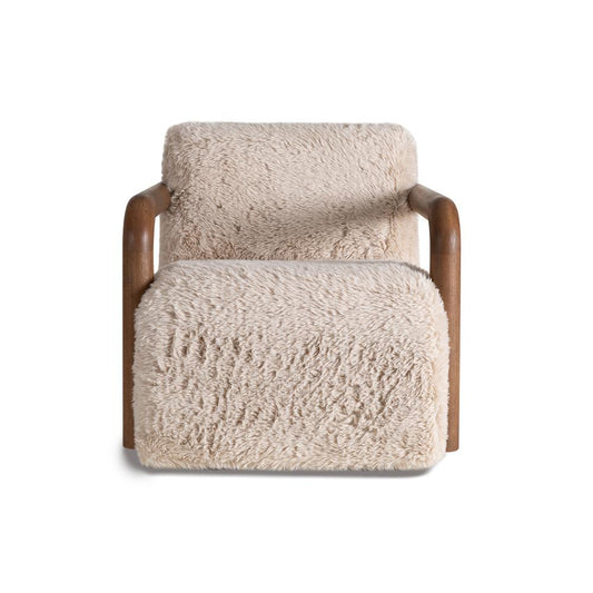 Salted Oak - Muir Swivel Rocker Accent Chair Brown Upholstered Polyester, Wood Modern - STO4301-FRV veiw 1