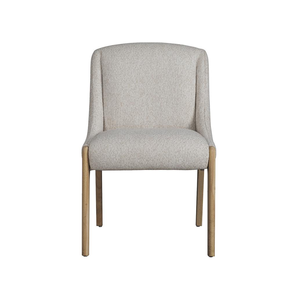 Salted Oak - Pacifica Dining Chair Beige Upholstered Polyester Natural Oak Modern Design (Set of 2) - STO1201-SOP veiw 1