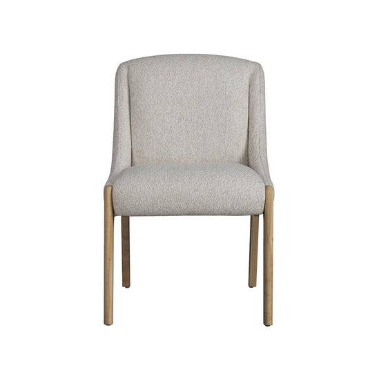 Salted Oak - Pacifica Dining Chair Beige Upholstered Polyester Natural Oak Modern Design (Set of 2) - STO1201-SOP veiw 1