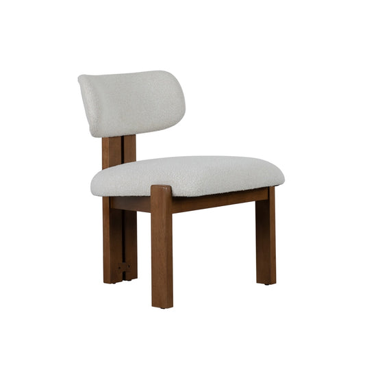 Salted Oak - Presidio Dining Chair  Beige Upholstered Polyester Brown Oak, Modern Design (Set of 2) - STO1207-SBS veiw 1