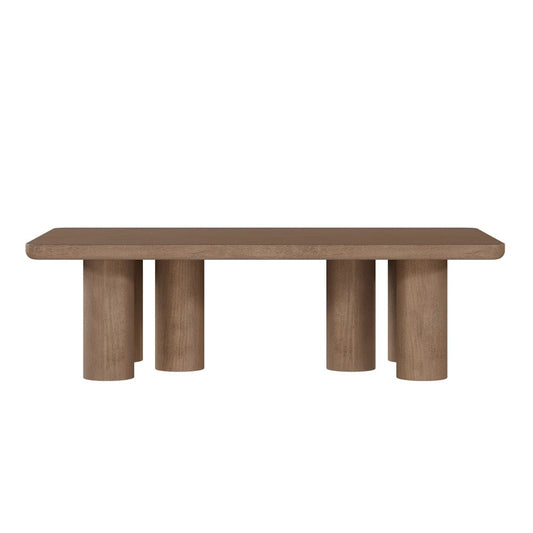 Salted Oak - Presidio Oak Veneer Contempory 54in Coffee Table  - STO3407-WMO veiw 1