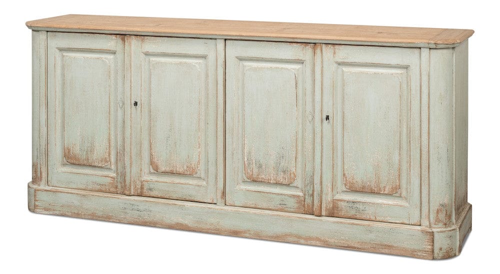 Sarreid Ltd - 4 Door Sideboard, Sage in Green - 40116-4 view 1