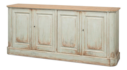 Sarreid Ltd - 4 Door Sideboard, Sage in Green - 40116-4 view 1