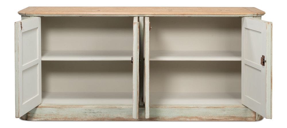 Sarreid Ltd - 4 Door Sideboard, Sage in Green - 40116-4 view 3