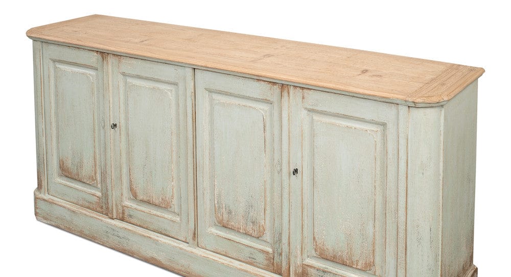 Sarreid Ltd - 4 Door Sideboard, Sage in Green - 40116-4 view 4