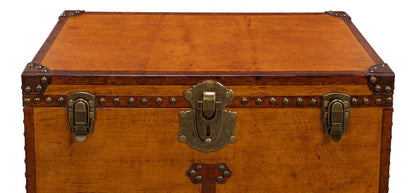 Sarreid Ltd - Abilene Leather Box W/Stand in Tan - 26734 view 4