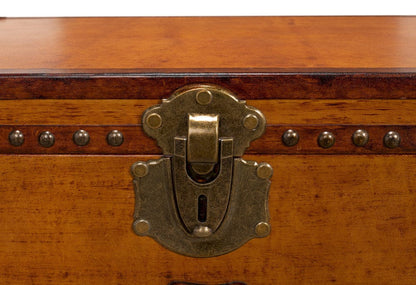 Sarreid Ltd - Abilene Leather Box W/Stand in Tan - 26734 view 10
