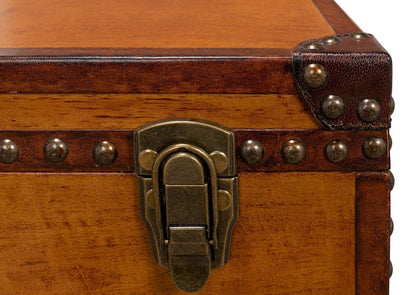 Sarreid Ltd - Abilene Leather Box W/Stand in Tan - 26734 view 13