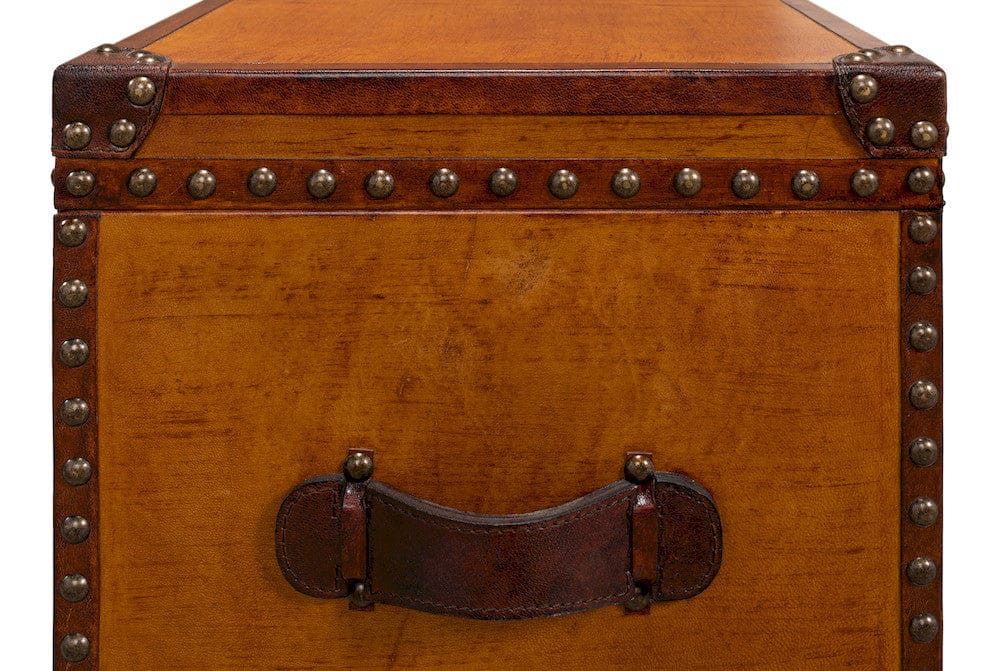 Sarreid Ltd - Abilene Leather Box W/Stand in Tan - 26734 view 14