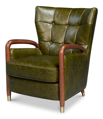 Sarreid Ltd - Alastair Chair, Britain Green in Green - 54275 view 1