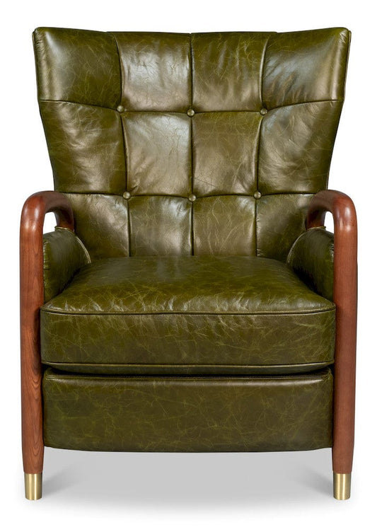 Sarreid Ltd - Alastair Chair, Britain Green in Green - 54275 view 2