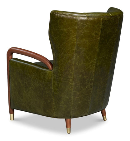 Sarreid Ltd - Alastair Chair, Britain Green in Green - 54275 view 5