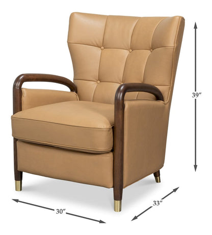 Sarreid Ltd - Alastair Chair, Westbury Brown in Brown - 54275-WB view 13