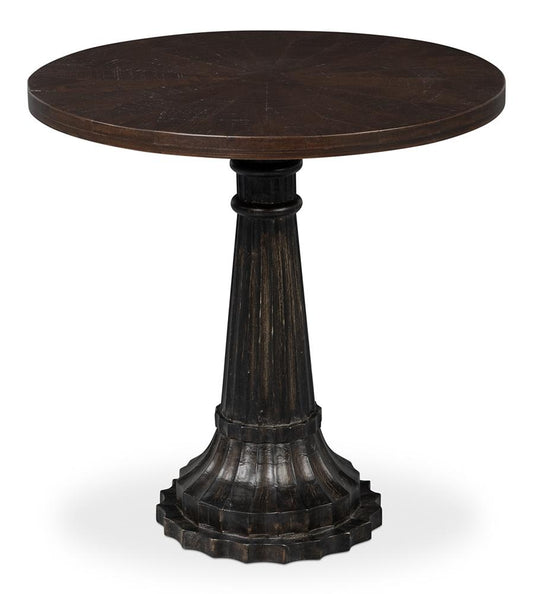 Sarreid Ltd - Alister Round End Table - Brown - 53921 veiw 1