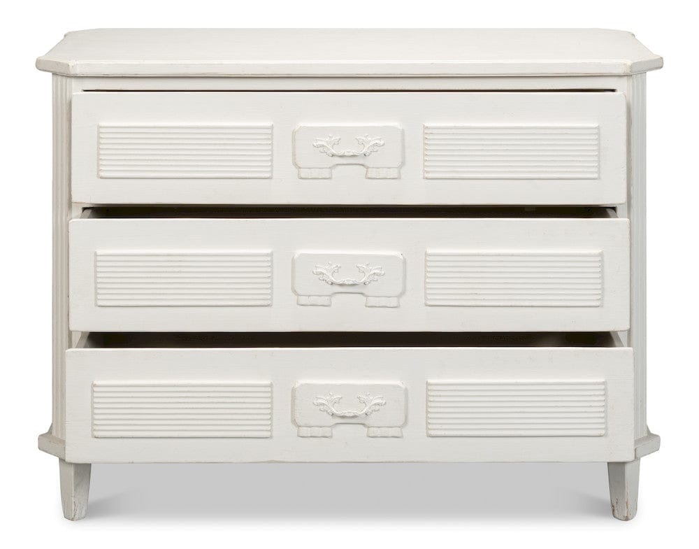Sarreid Ltd - Altus Commode, Antique White in White - 40679-3 view 3