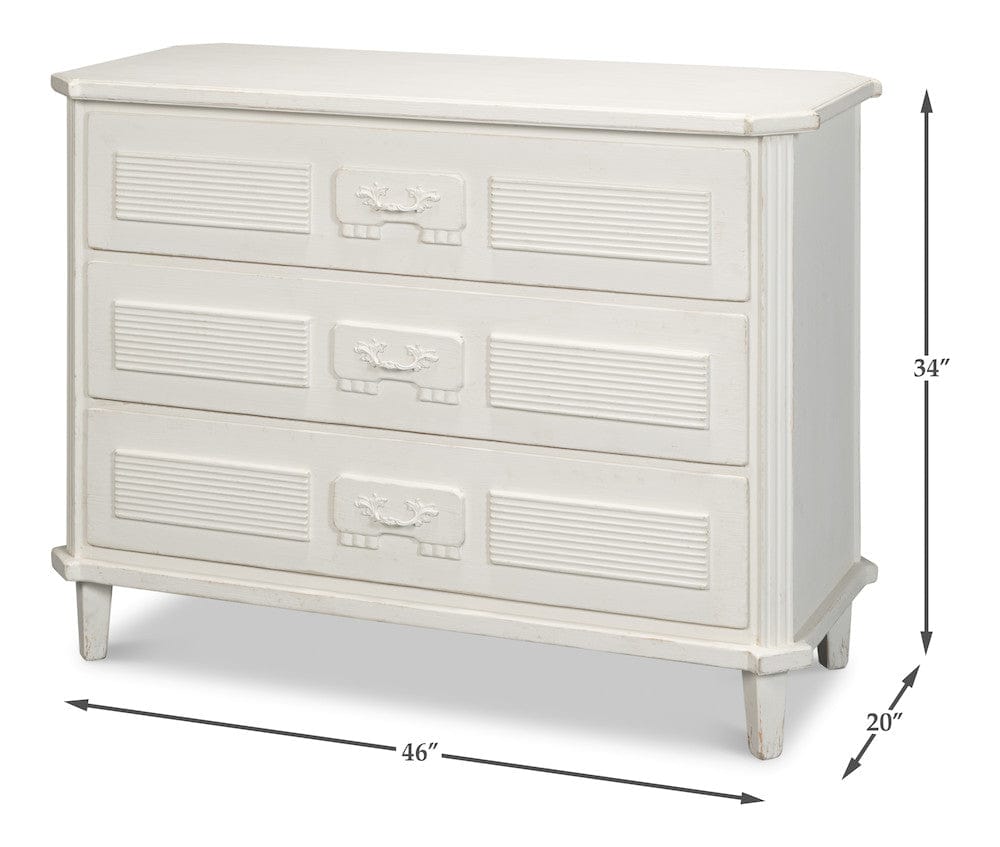 Sarreid Ltd - Altus Commode, Antique White in White - 40679-3 view 13