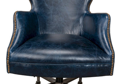 Sarreid Ltd - Andrew Jackson Desk Chair, Chateau Blue in Blue - 30613 view 6