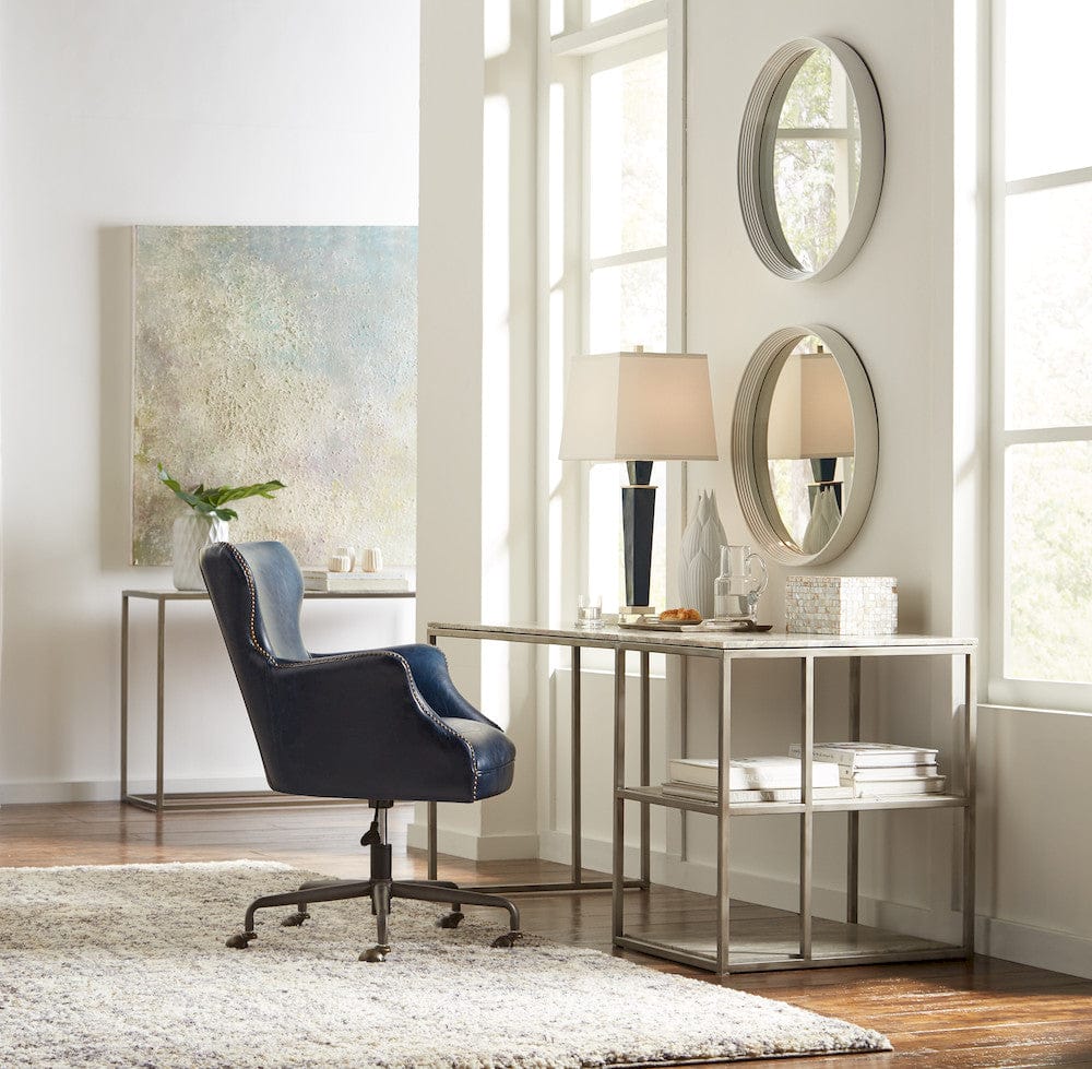 Sarreid Ltd - Andrew Jackson Desk Chair, Chateau Blue in Blue - 30613 view 7