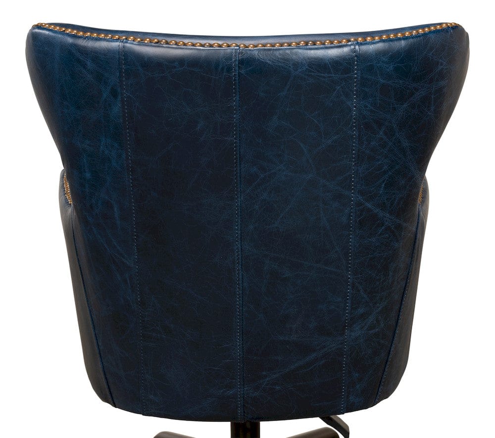 Sarreid Ltd - Andrew Jackson Desk Chair, Chateau Blue in Blue - 30613 view 8