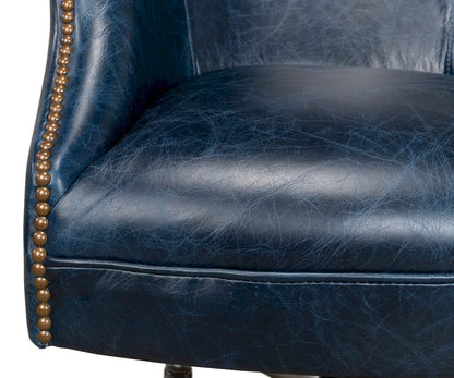 Sarreid Ltd - Andrew Jackson Desk Chair, Chateau Blue in Blue - 30613 view 9