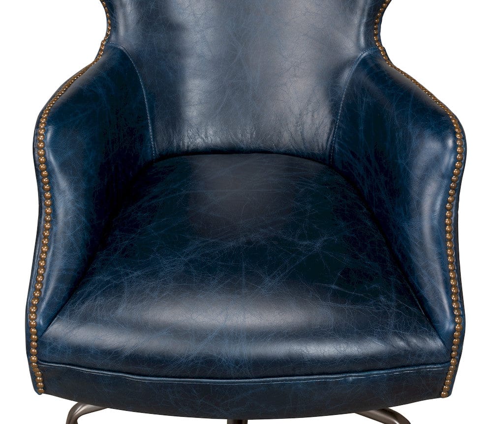 Sarreid Ltd - Andrew Jackson Desk Chair, Chateau Blue in Blue - 30613 view 10