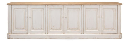Sarreid Ltd - Antique Whitewash Sideboard, 6 Door - 40117 veiw 2