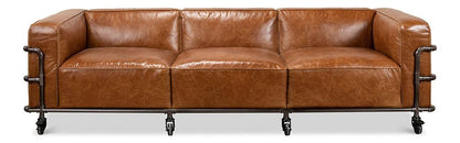 Sarreid Ltd - Antwerp Sofa - Brown - 28897 veiw 2