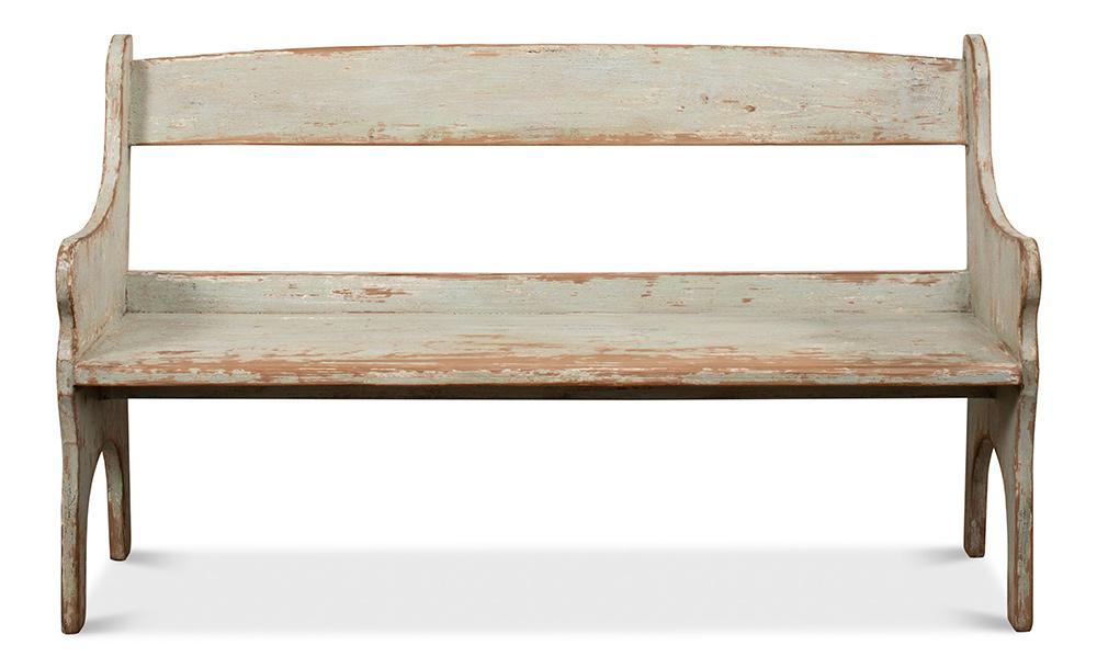 Sarreid Ltd - Arlo Bench, Sage - 53403-4 veiw 2