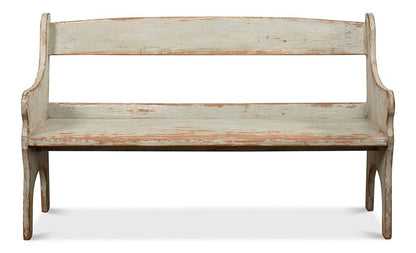 Sarreid Ltd - Arlo Bench, Sage - 53403-4 veiw 2
