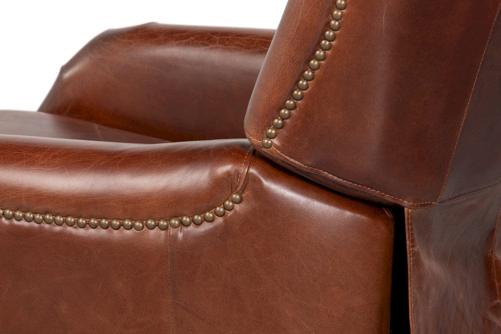 Sarreid Ltd - Ashford Leather Recliner in Brown - 54302 view 8