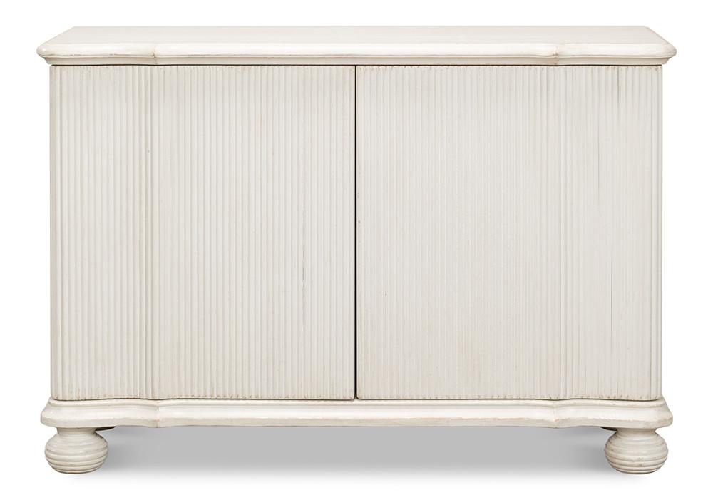 Sarreid Ltd - Astrid Entrance Commode, Antique White - 53678-3 veiw 2