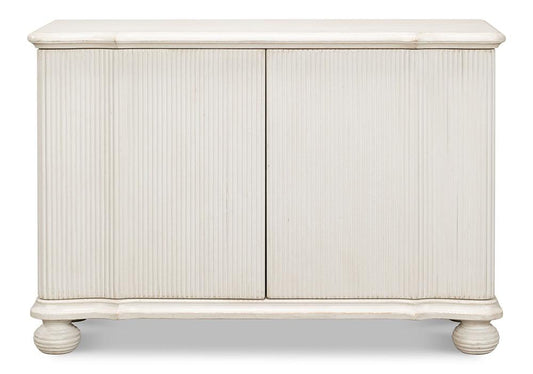 Sarreid Ltd - Astrid Entrance Commode, Antique White - 53678-3 veiw 2