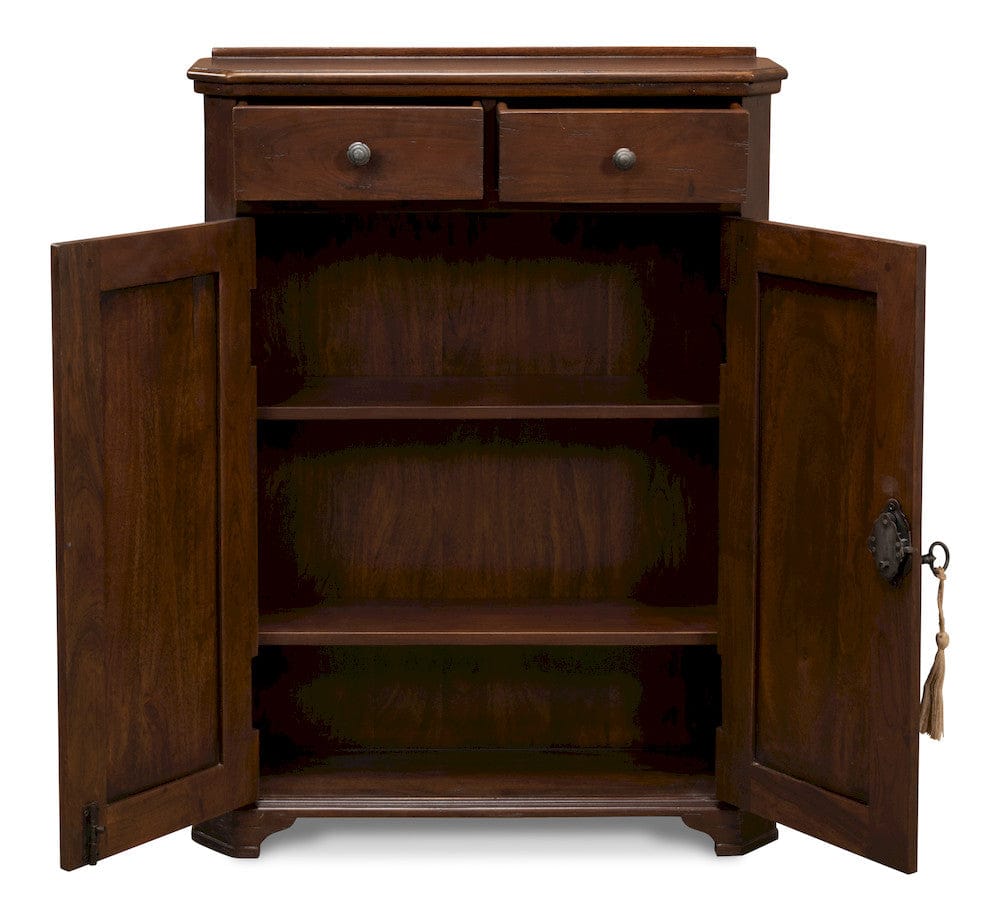 Sarreid Ltd - Austrian Hall Cabinet, Walnut in Brown - 27284 view 3