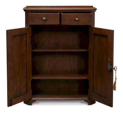 Sarreid Ltd - Austrian Hall Cabinet, Walnut in Brown - 27284 view 3
