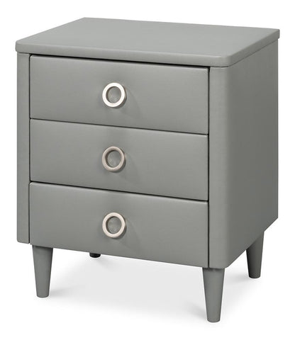 Sarreid Ltd - Avvolto Three Drawer Night Stand - Grey - 53985 veiw 1